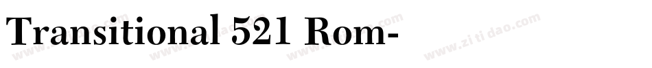 Transitional 521 Rom字体转换